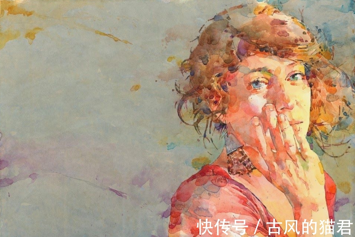 水彩画$这样的肖像画才称得上生动和传神——特德·纳托的水彩艺术尔