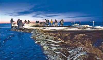 干湖冬捕|查干湖上喜开渔