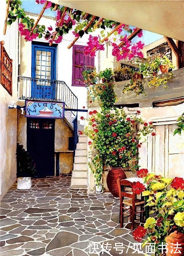 Zografos|Pantelis Zografos迷人的希腊风光水彩画