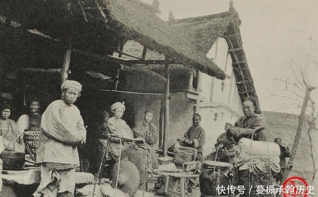 老照片|晚清珍贵老照片穷人住草棚,土豪有大院子