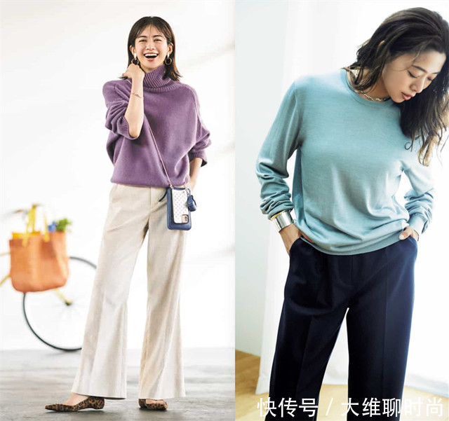  女人|40岁女人穿毛衣，不要被紧身毁身材，试着穿宽松才显高级与优雅