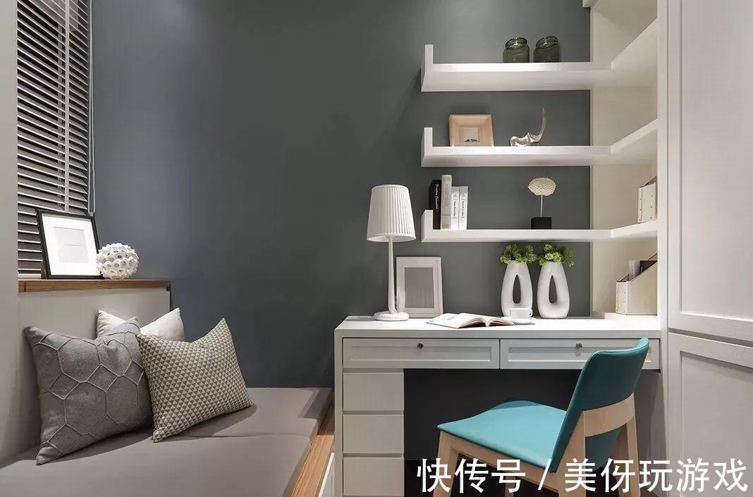台面|小户型：小卧室一定要装个书桌柜，不占空间还可以当书房用！