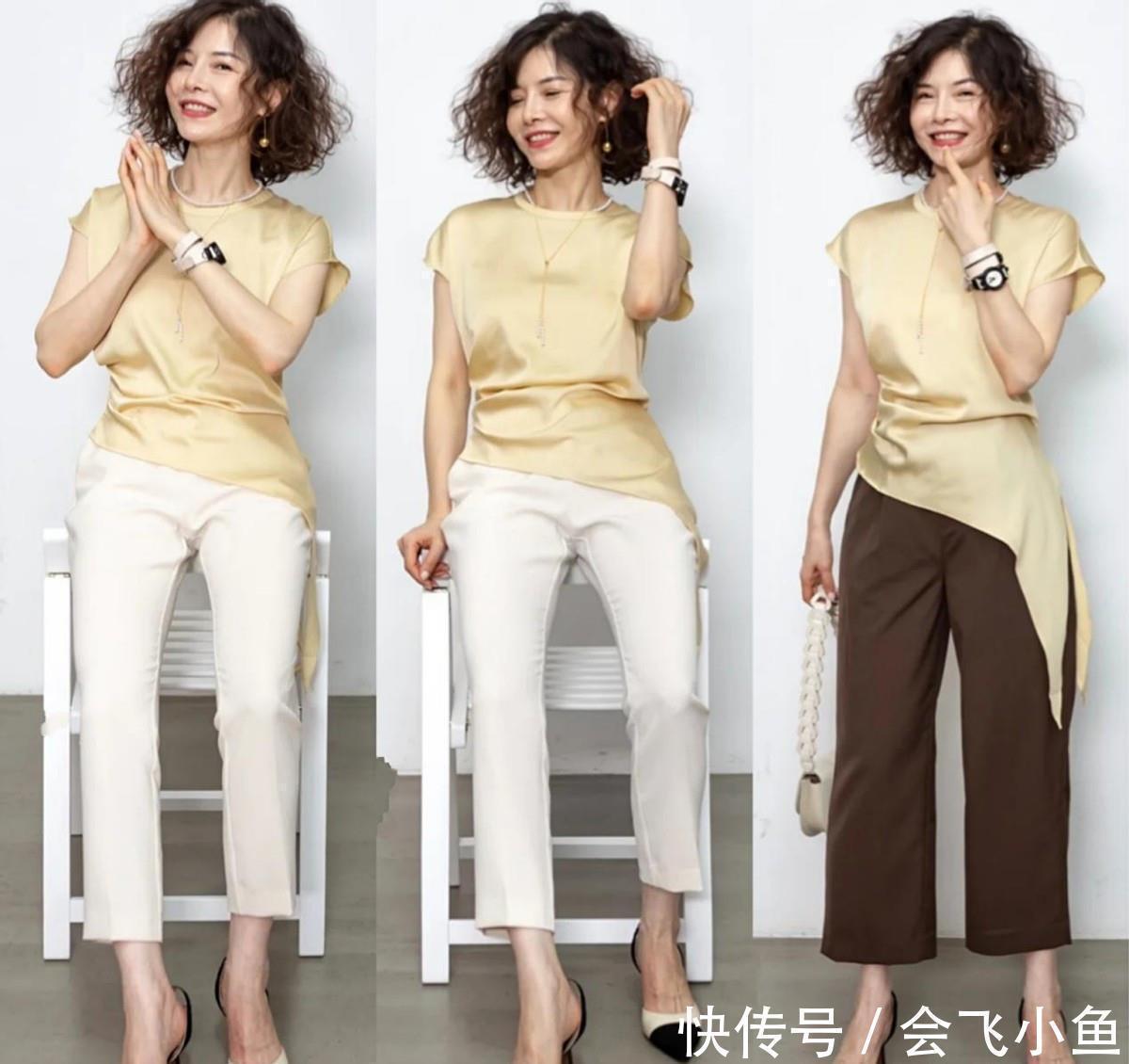 枫叶 奔五女人如何摆脱大妈式穿搭?学她的“优雅色”搭配,俏皮又高级