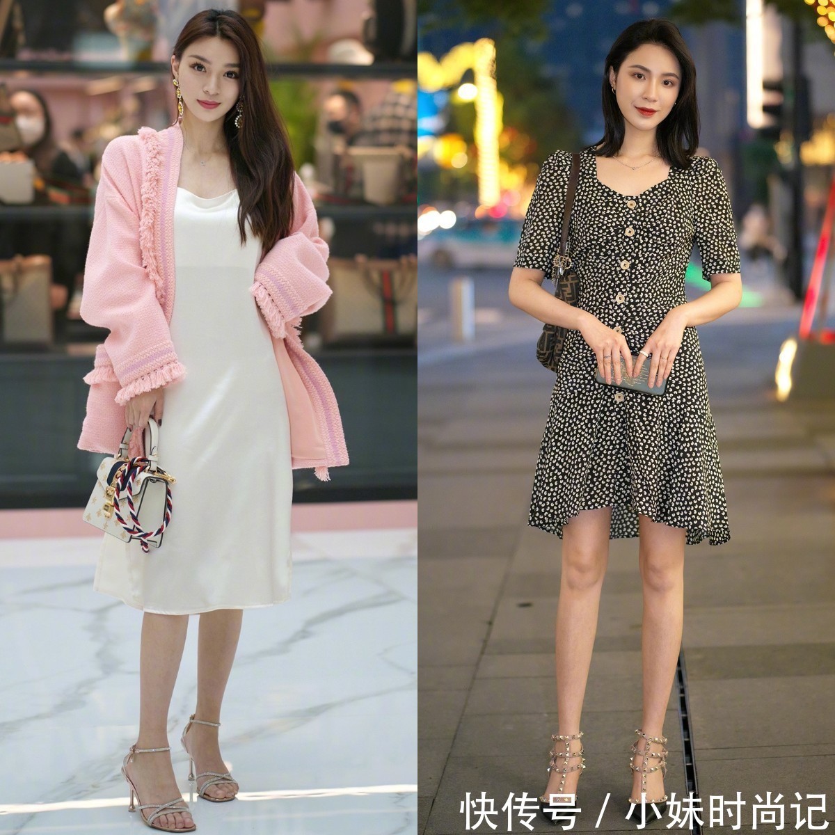 连衣裙|穿“连衣裙”该怎么搭配鞋子?学学街拍达人的穿搭技巧