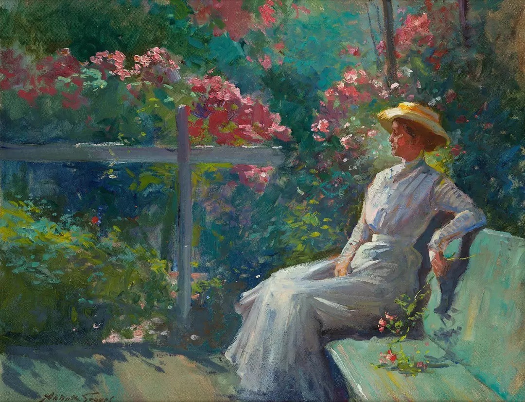 油画&19世纪油画里的性感女人,她们漫步花园时,天堂也不过如此了!