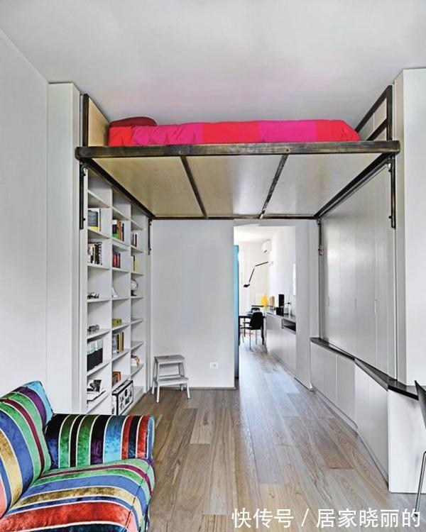 小户型|国外小户型都流行升降床,白天夜晚随意切换功能,一地还能两用!