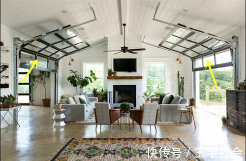 落地窗|等我家盖房子我也要装车库门,一开门像少了一堵墙,进出方便极了