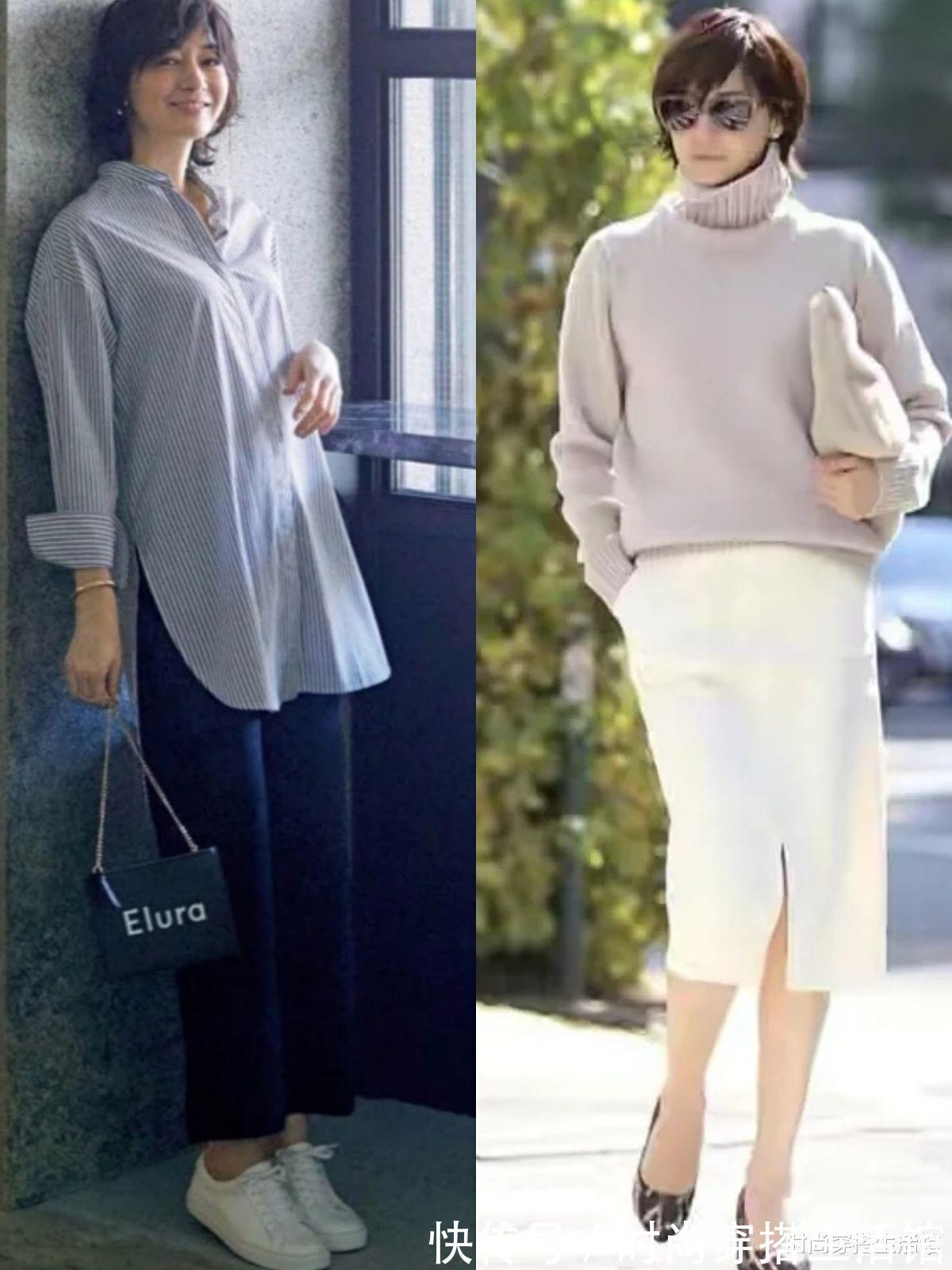 针织开衫|50岁左右的女人秋天怎么穿？这几个搭配技巧，不仅简单还很有气质