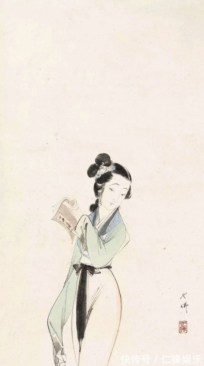 国画界#以仕女享誉画坛|国画大家胡也佛的仕女图,清新脱俗,百看不厌!