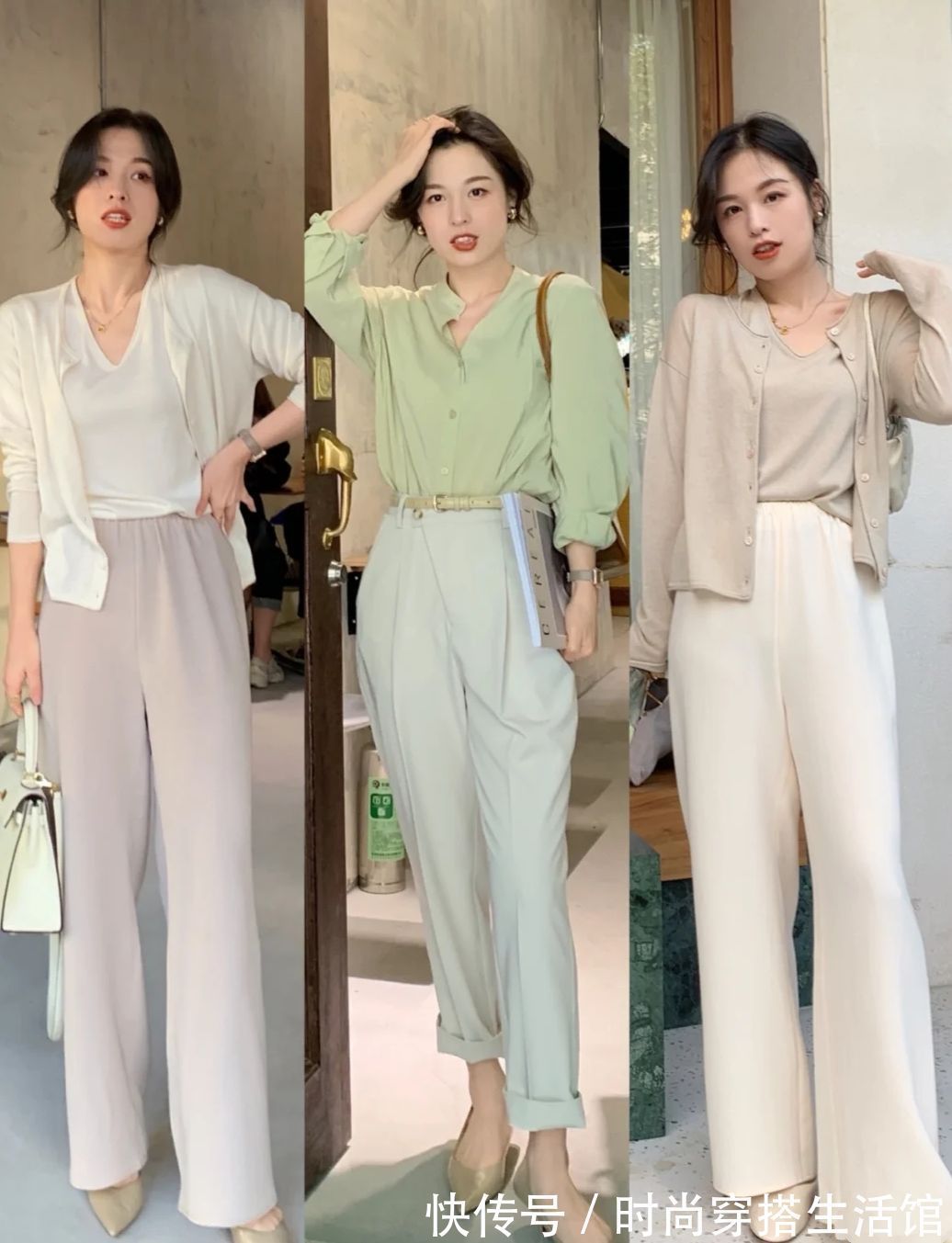 阔腿裤|讲真的,小个子女生记住这3个诀窍,时髦又显高
