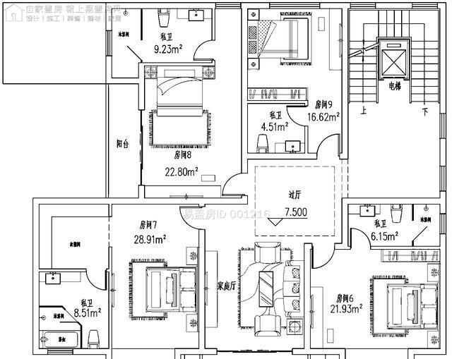 平面图|农村盖房单单主体就花费百万，4层带地下室，10卧室这得住多少人