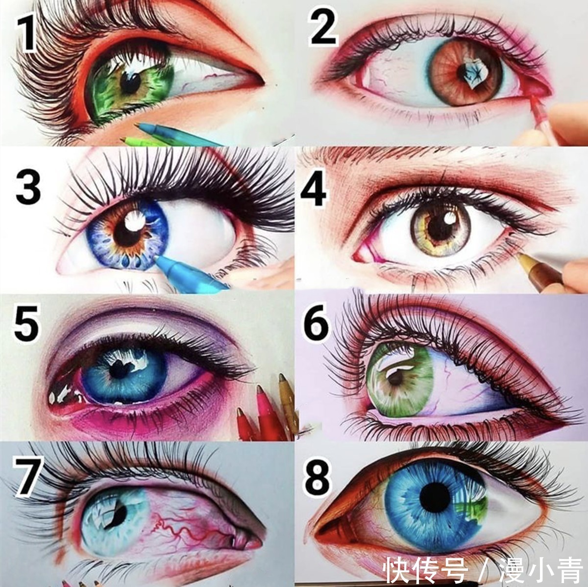 绘画#酷爱人物眼睛的画师,好几年只专心做一件事,那就是把眼睛画好