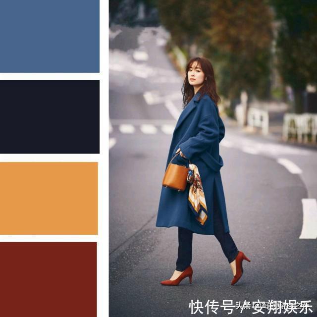 女人过了40岁,少穿黑裤子!日式新穿法:毛衣+裙子,又美又嫩