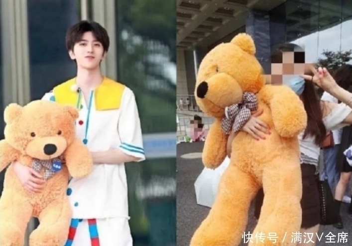 偶像练习生|蔡徐坤到底有多高？在他手里小小的玩具熊，粉丝拿着却“变了样”