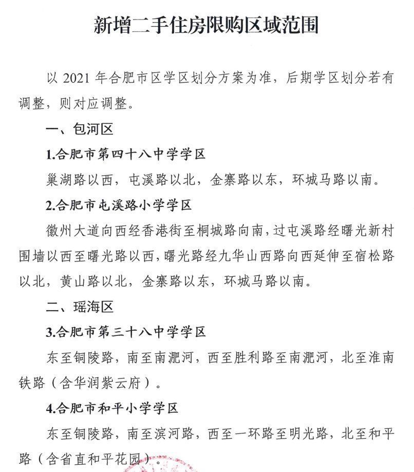范围|重磅！合肥扩大二手住房限购范围