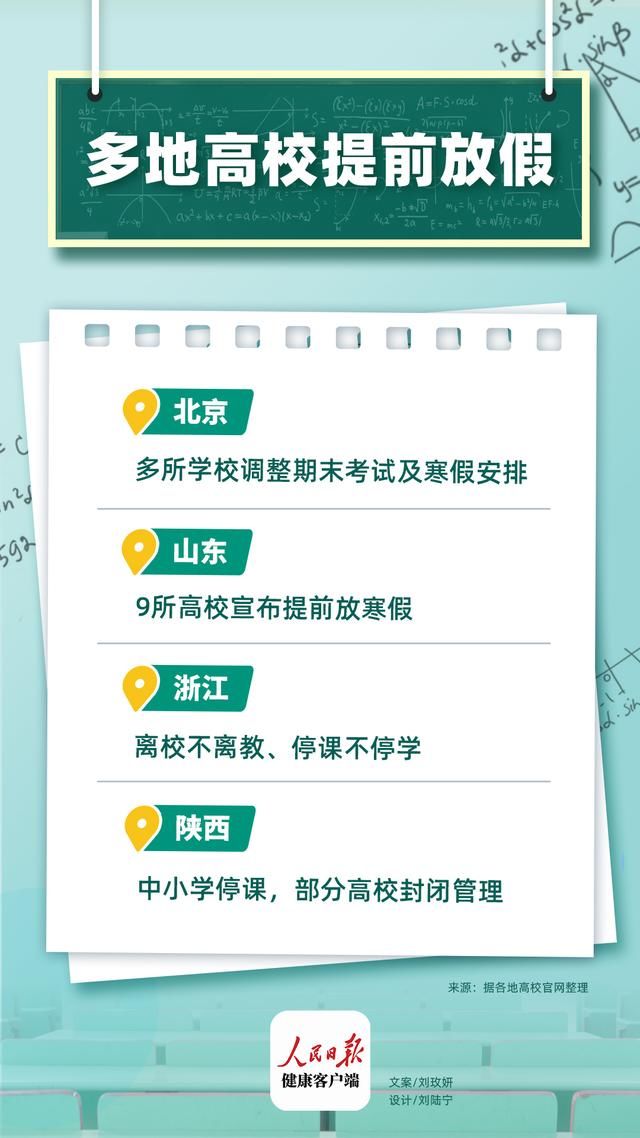 校历|北京、山东、浙江、陕西等多地高校提前放假