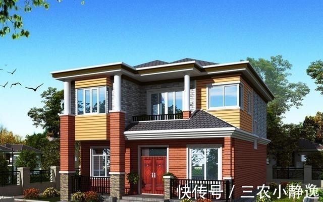 别墅|占地9米多, 这栋农村二层别墅却有5室1厅, 宅基地小也能盖出好房子!