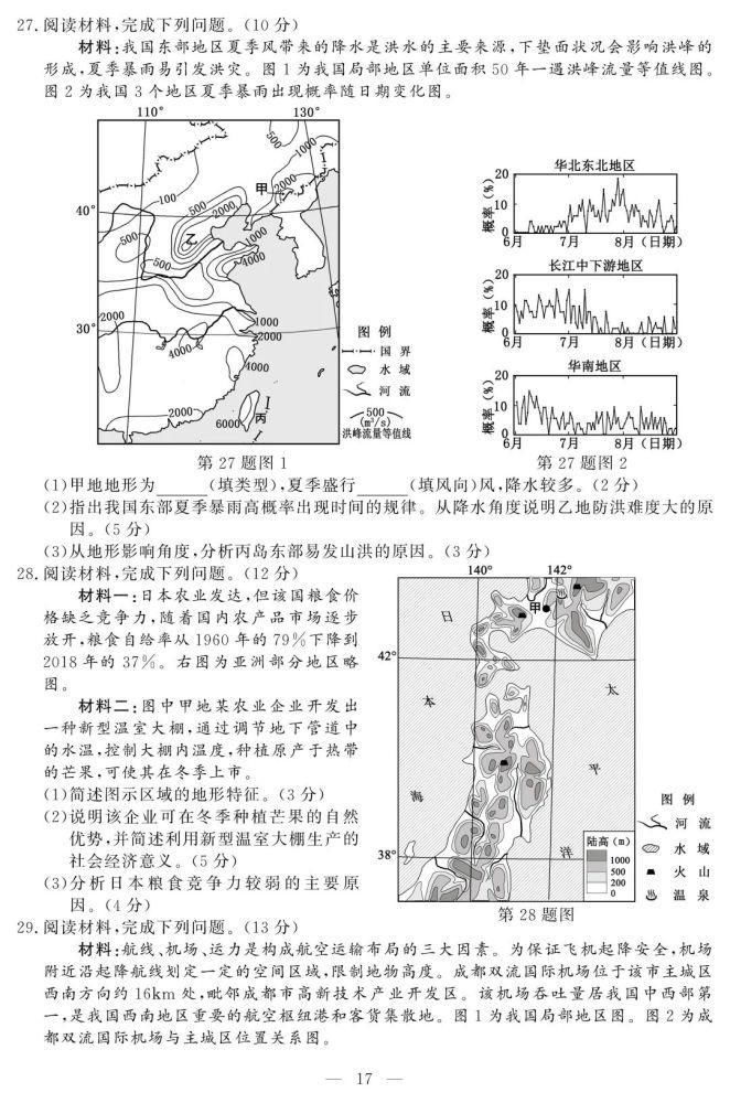 重磅！2021年1月选考和英语科目试题及参考答案