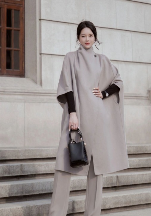 西装裤 “斗篷大衣”真的太好穿了,百搭遮肉又撩人,不入手就out了!