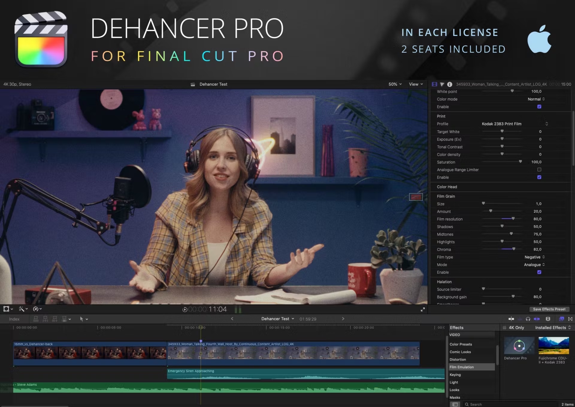 Dehancer Pro FCP for Mac v1.3.1 胶片模拟调色插件-下载否