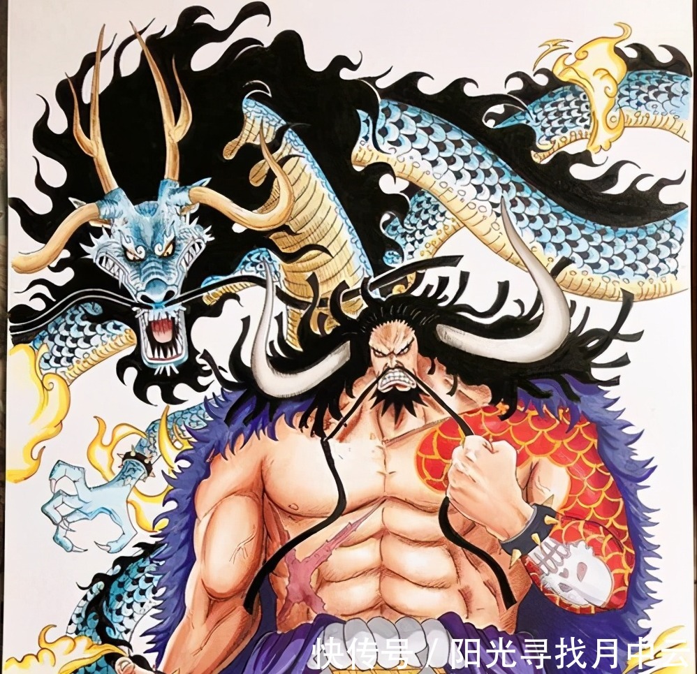 口袋妖怪|尾田口袋妖怪打疯了,鲤鱼王乱入《海贼王》,凯多成受害者