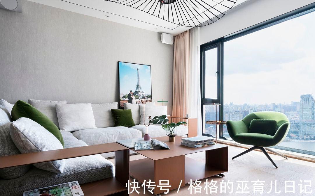 卧室|110平高层住宅,莫兰迪色为空间注入灵魂,这才是婚房该有的样子