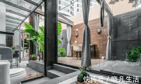 豪宅|5万爆改70㎡的老房子,完工变小庭院豪宅,客厅还做了个“床上床”