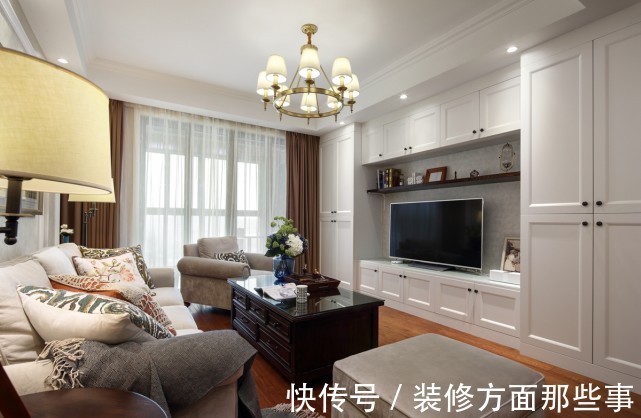 户型|97平美式小三房设计,餐厅小巧精致,美式情调尽显