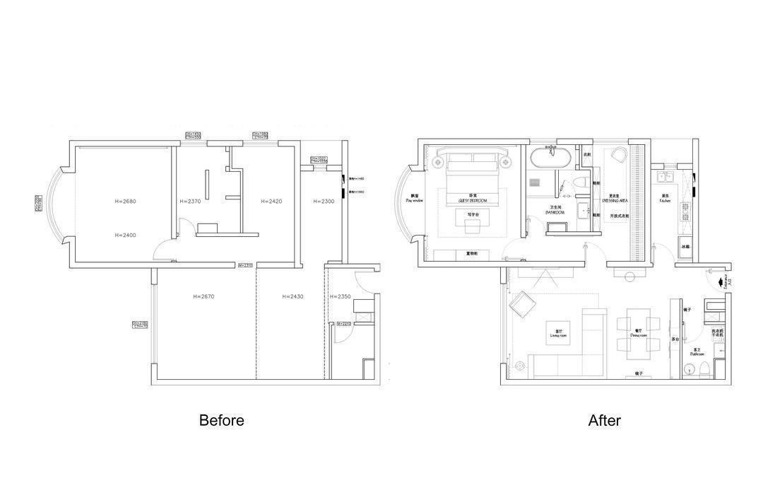 卧室|110平高层住宅,莫兰迪色为空间注入灵魂,这才是婚房该有的样子