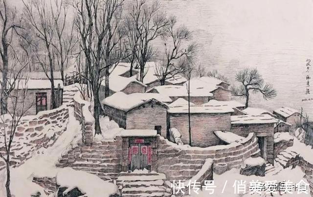 中学|他是八零后中学老师,用钢笔画出逼真雪景,连外国人都被迷住了
