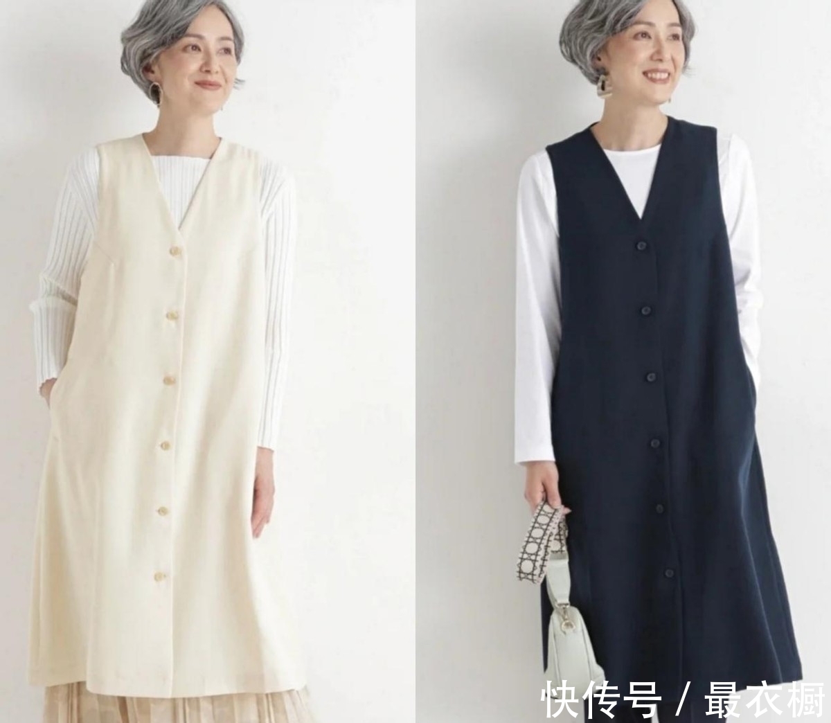 大衣 这才是60多岁奶奶的穿衣榜样!越老越美丽,高级大方又得体