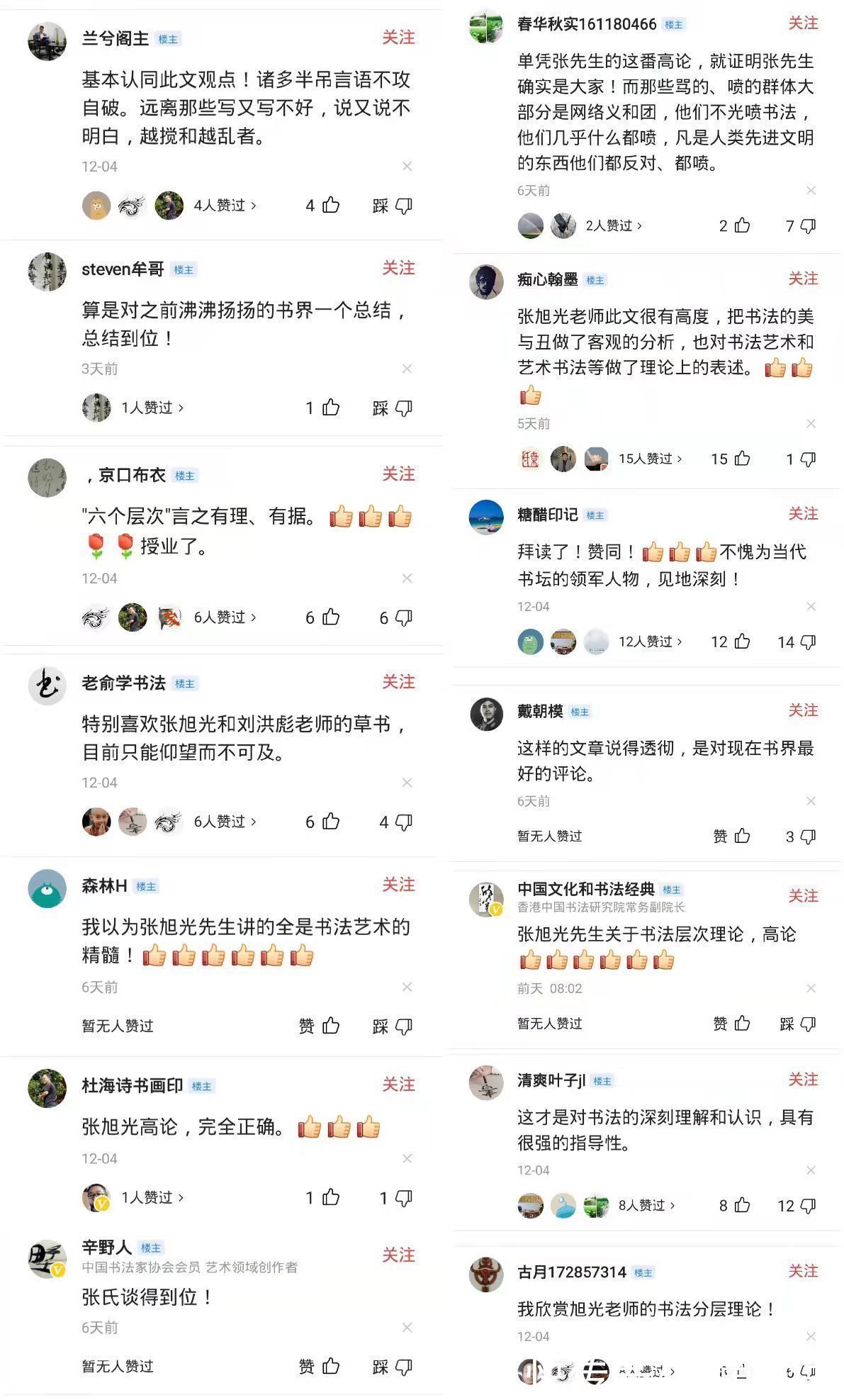 张旭光&张旭光:将书法划分六个层次,网友评论两极分化!第六非常精辟