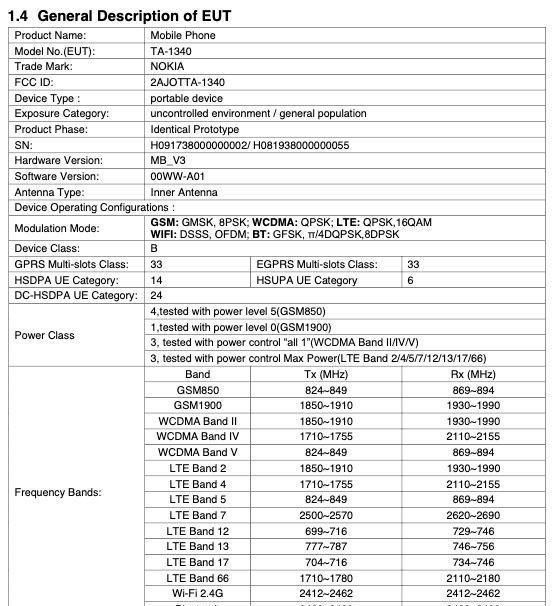 型号|诺基亚 5.4 通过 FCC 认证，部分参数曝光
