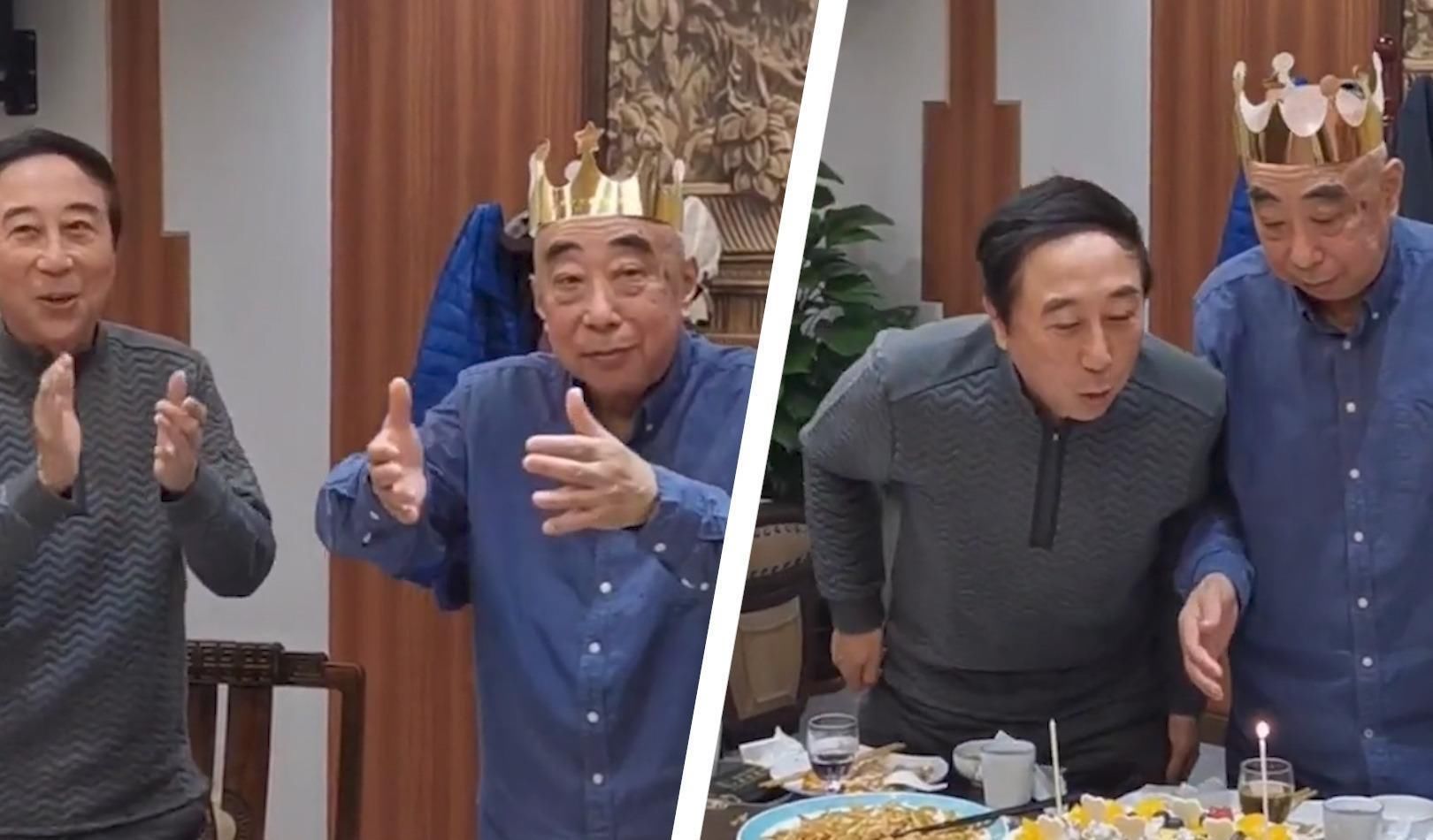 冯巩家人基因太强大和家人一同祭祖长相简直一模一样