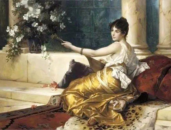 艺术学院!19世纪油画家笔下细腻的年轻漂亮女子,人物造型丰韵端庄 雍容华贵