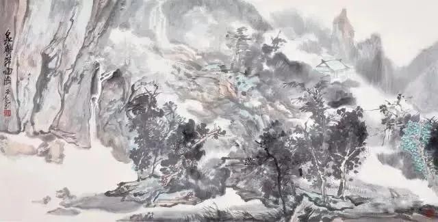 山水画$画家王爱忠国画山水画水墨艺术作品欣赏