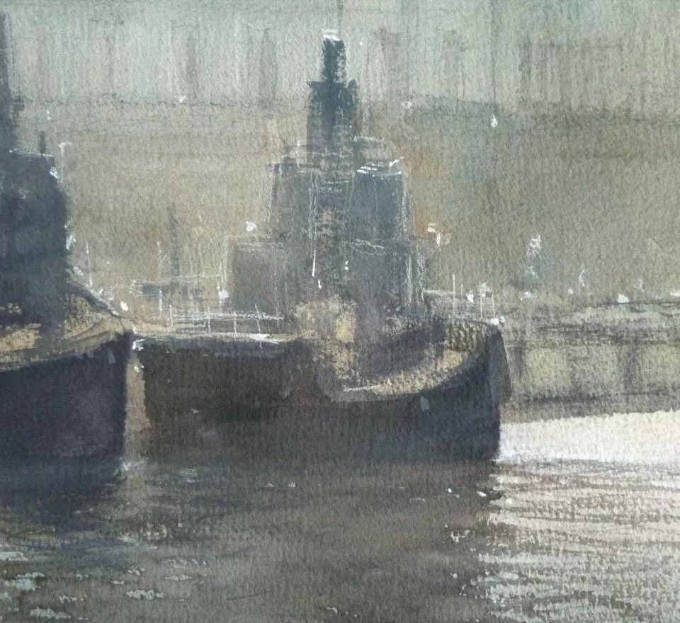 美术学院#Charles Villeneuve 的超美的城市风情水彩！