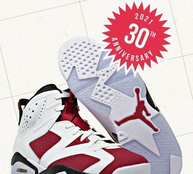  日期|Air Jordan 6 Retro Carmine上架日期公布！原版30周年庆生回归