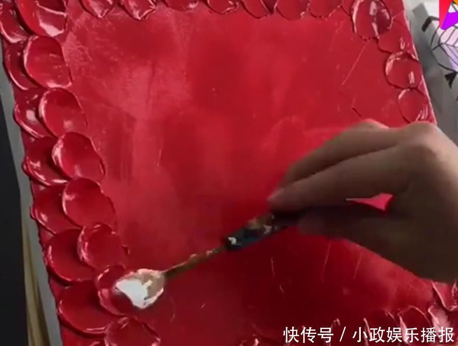 美术生#美术生只用一种颜色,创作一幅精美的艺术品,网友:颜料不用钱啊