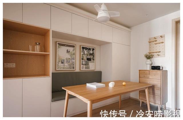 规划|50㎡手枪户型，变身通透两居室，还规划出三个办公区，太实用了！