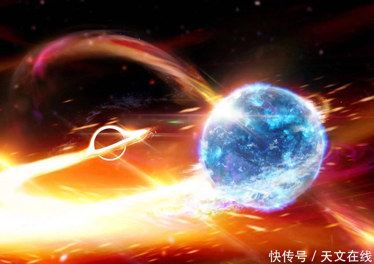 宇宙的舞蹈!看两颗黑洞在苍穹间共舞,着实的壮观