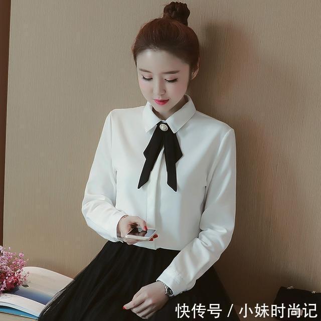 系带 清水出芙蓉,纯清初春衬衫