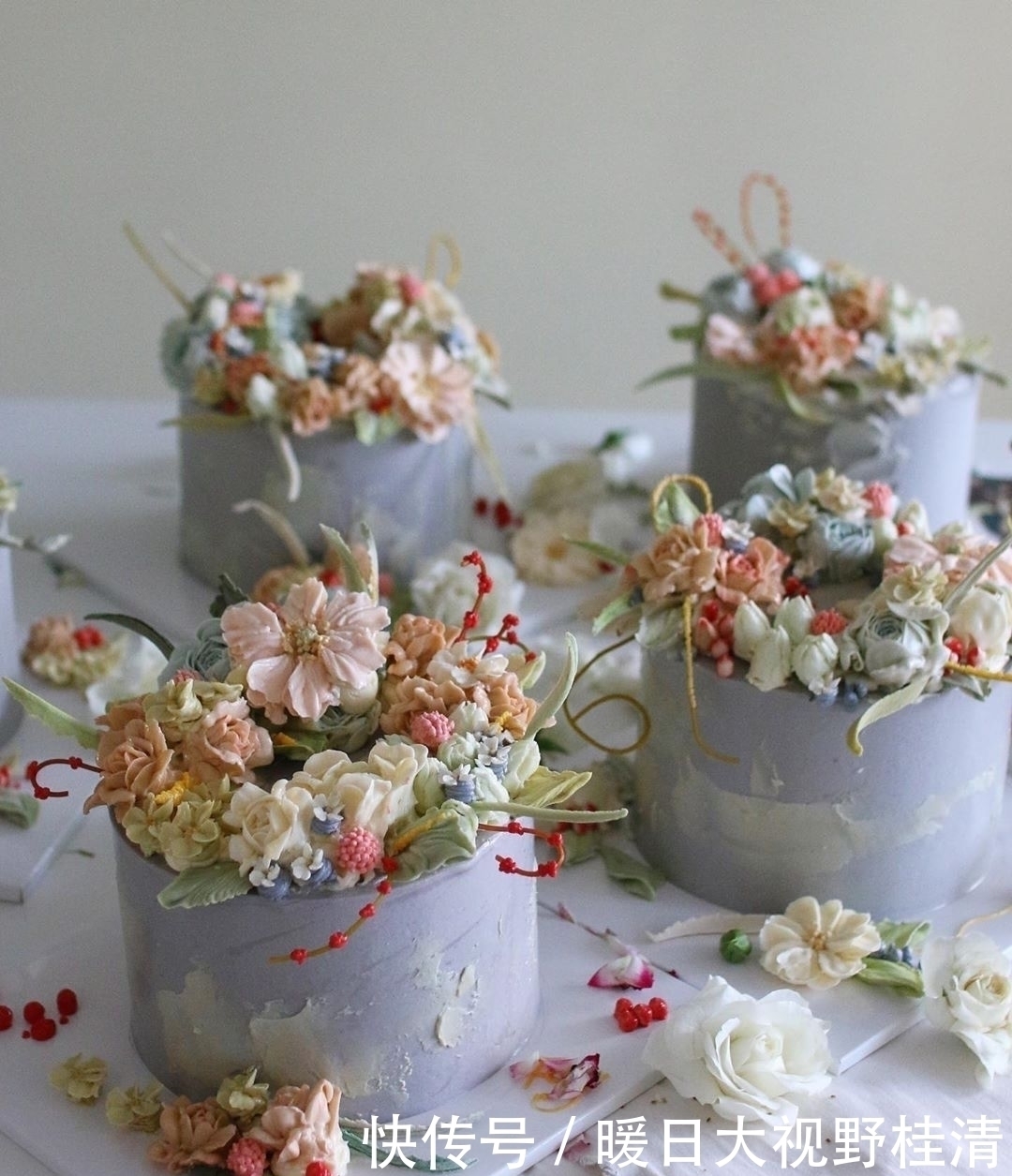 撩人|她做的鲜花蛋糕太撩人,看完后全世界都惊艳了