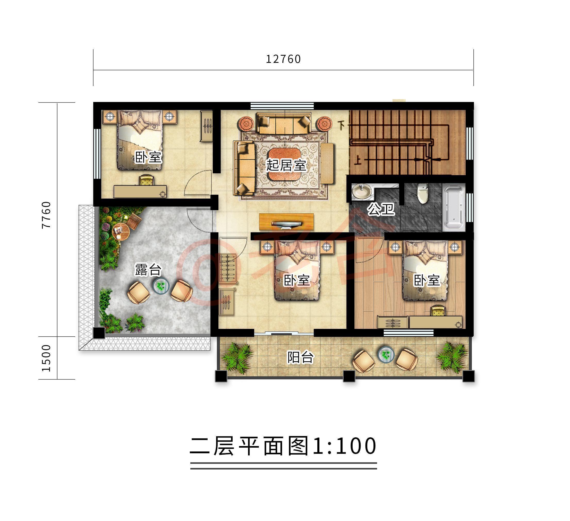 平面图|想回农村盖二层别墅的朋友该选怎样的造型，这两套中会有你满意的