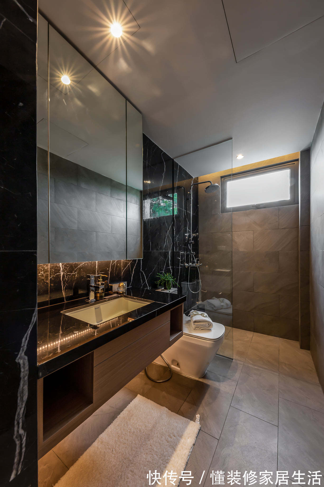 深色系|实际面积260㎡的别墅,装修不奢华不堆砌,三代人同住越看越喜欢