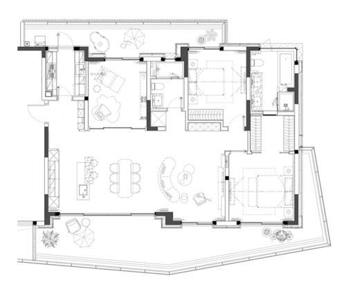 衣帽间|难怪这么多人喜欢横厅设计,看了他的165㎡大平层,我被迷住了