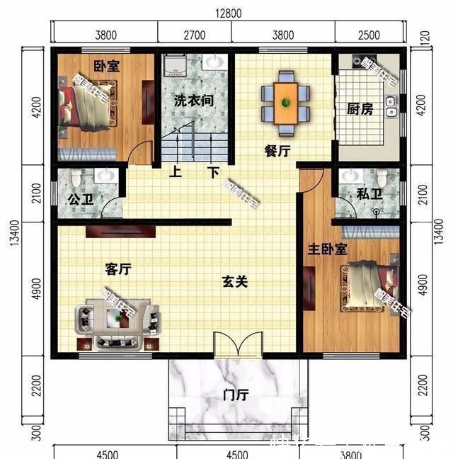 大拇指|客厅挑空设计的两栋豪宅,外观布局都极佳,村里人看了都竖大拇指