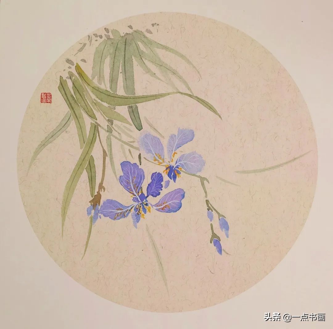 示范&用没骨技法画胡萝卜和鸢尾花,这样的示范案例领你入门