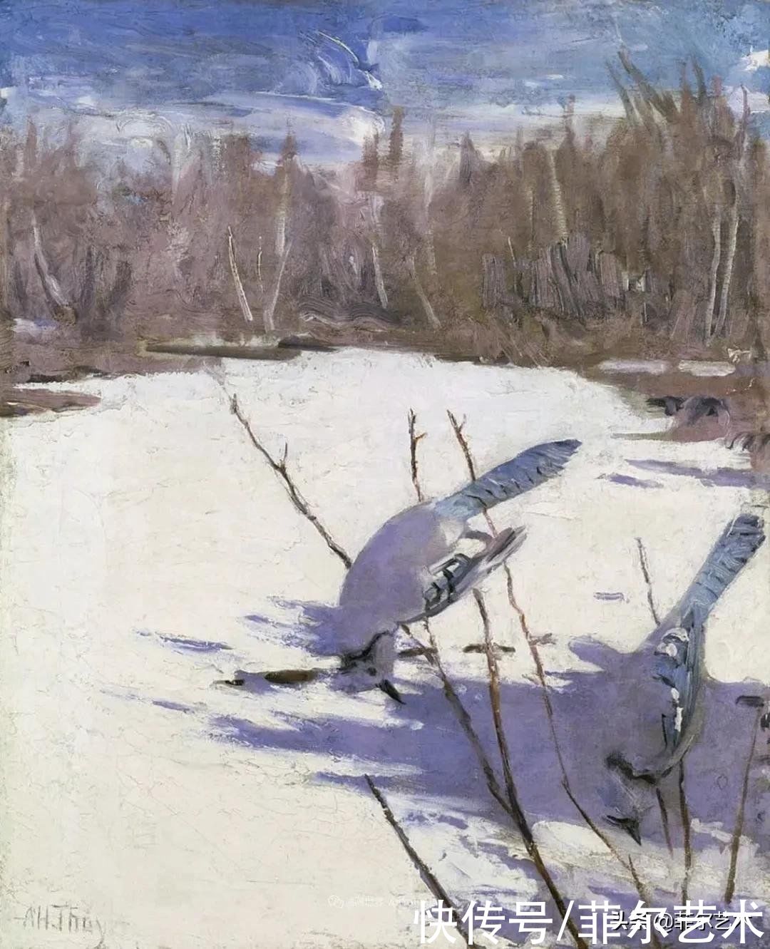 人物|空灵的天使，精美绝伦~雅培·翰德逊·泰勒女性人物油画作品欣赏