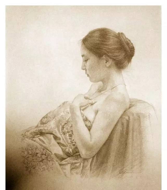 油画!日本著名油画家 森木草介,一辈子只画一个模特经典作品欣赏